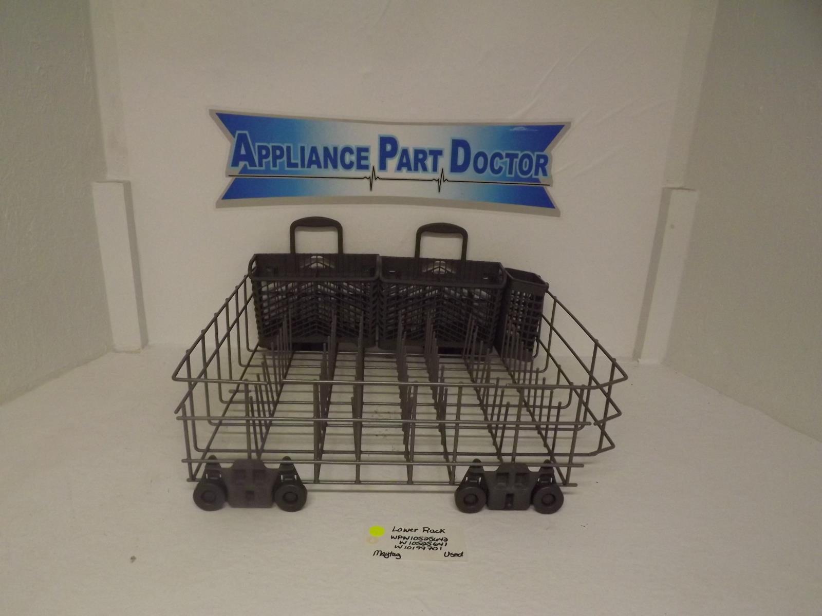 Maytag Dishwasher WPW10525642 W10525641 W10199701 Lower Rack Used Maytag Dishwasher WPW10525642 W10525641 W10199701 Lower Rack Used